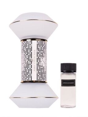 Hotel Collection White and Gold Decorative Aroma 24k Diffuser with scent